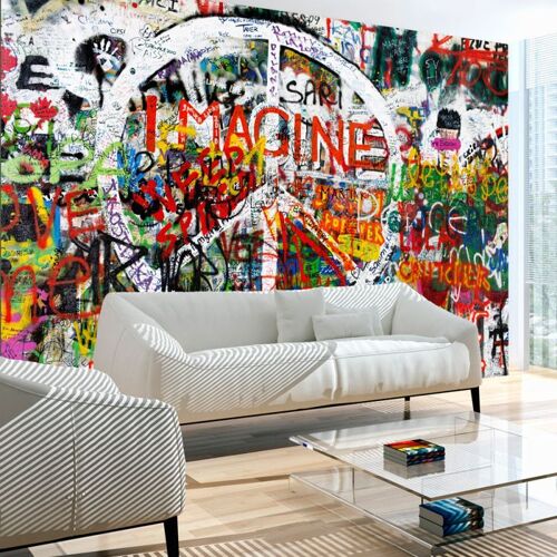Papier Peint "Hippie Graffiti" 105 x 150 cm