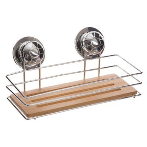 Panier Rectangle de Douche "Ventouse" 19cm Naturel