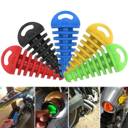 Bouchon Silencieux D'échappement Pour Moto En Pvc, 1 Pièce, Silencieux, Tube De Protection, Purge D'air, Motocross