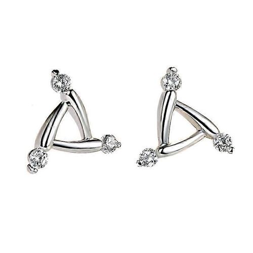 925 Argent Sterling Bijoux Fins Nouveau Design Triangle Boucles D'oreilles Soleil Bijoux De Mode Accessoires Femmes Ensemble De Clous D'oreille