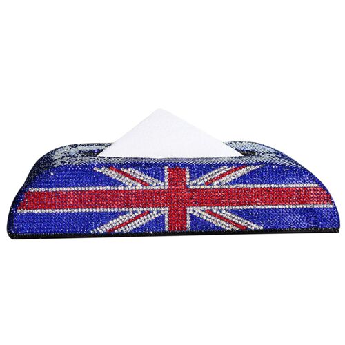 Boîte à mouchoirs avec drapeau britannique, porte-serviettes avec drapeau de l'union Jack, porte-serviettes, papier décoratif patriotique pour le visage