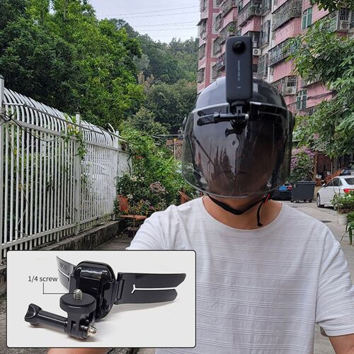 Support De Menton Pour Casque De Moto, Pour Gopro Hero 360, Caméra De Sport, Visage Noir, Support De Menton Pour 360 D Ji