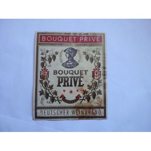 Etiquette De Vin Bouquet Privé Deutsher Weinbrand