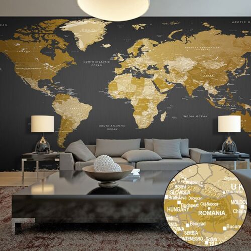 Papier Peint XXL "World Map : Modern Geography II" 280x500cm
