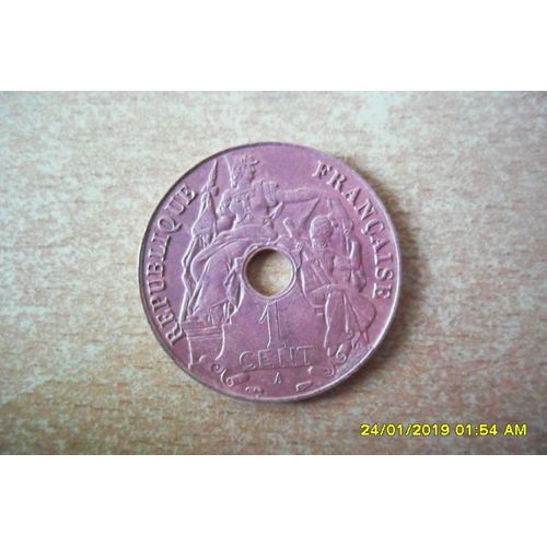 1 Cent. D'"Indochine" De 1938 En Sup