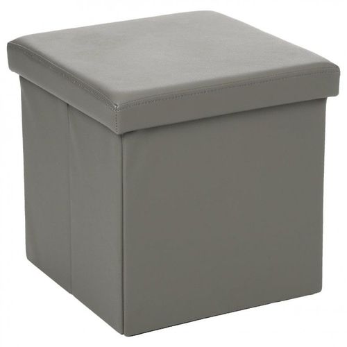Pouf & Coffre De Rangement "Lounge" 38cm Gris