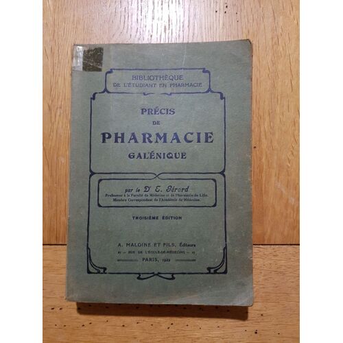 Precis De Pharmacie Galenique