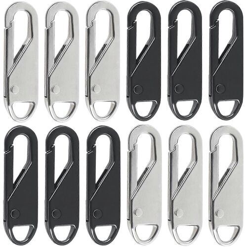 Remplacement De L'extracteur De Fermeture Éclair, 12 Pièces Extracteurs De Fermeture À Glissière En Métal, Kit De Réparation De Fermeture À Glissière Amovible Pour Bagages, Sacs À Dos, Portefeuilles (