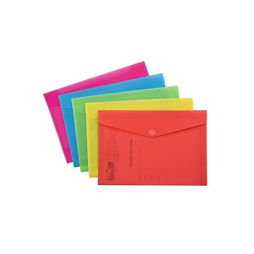 Wonday Pochette Polypro À Scratch 18 X 25 Cm Rouge Transparent