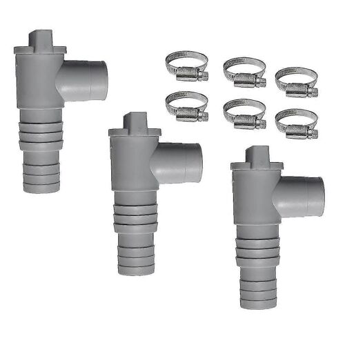 3pcs Pvc Pool Filter Pump Adapter Sets pour 32mm Tuyau de tuyau sur / hors Piston Vanne étanche Scellé Re