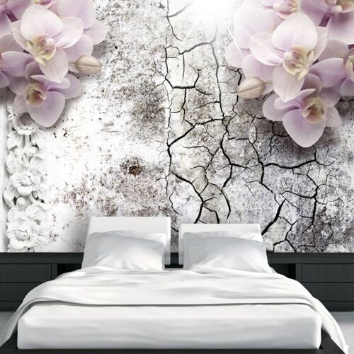 Papier Peint "Bright Red Orchids" 70 x 100 cm