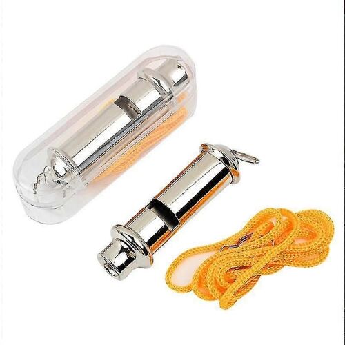 Police Métropolitaine Siffle Sifflet De Sécurité En Métal Scout Guide Whistle Avec Lanière Portable Outdoor Safety Whistle (4pcs Silver)