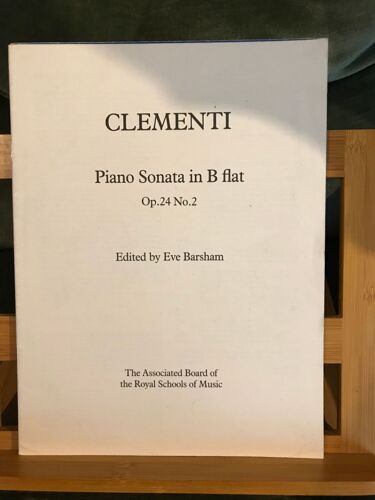Clementi Sonate Piano Op 24/2 Partition Barsham Associated Board Royal School