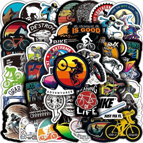 Denew Autocollant 100 Pices Cool Stickers Style Vlo Extrieur Impermable