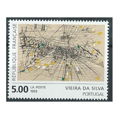 Série Européenne D'art Contemporain. Uvre Originale De Marie Hélène Viera Da Silva 1993 Gravure Rehaussée Neuf** N° 2835