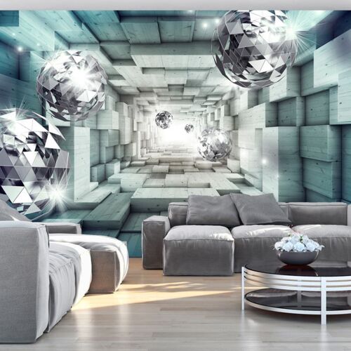 Papier Peint "Journey Through the Blue Tunnel" 175 x 250 cm