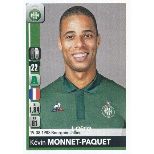 Vignette Panini Foot 2018-2019 N°444 : Kévin Monnet-Paquet