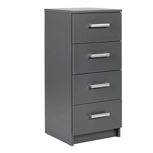 Commode 4 Tiroirs Design "Azio" 91cm Gris
