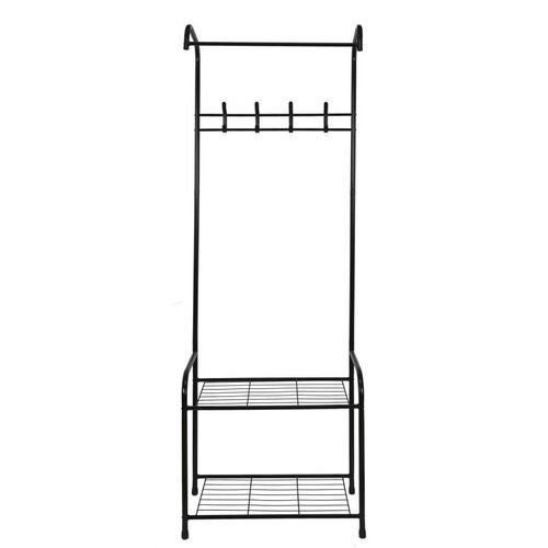 Meuble d'Entrée Vestiaire "2 Niveaux" 170cm Noir