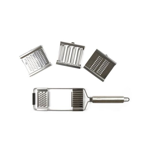 Râpe À Légumes "3 Lames Amovibles" 38cm Argent