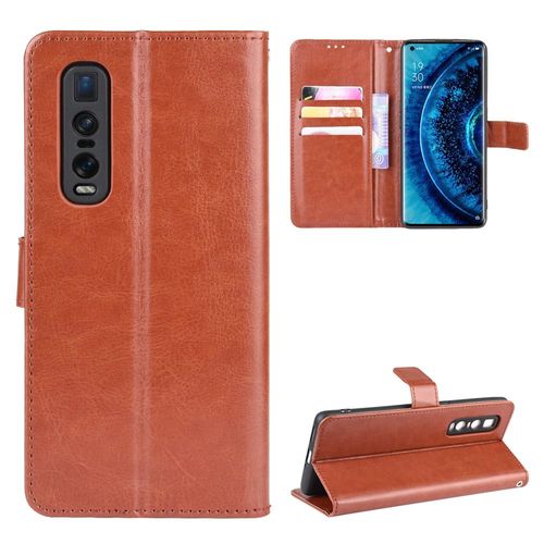 Coque Oppo Find X2 Pro,Etui Pour Oppo Find X2 ,Procoque En Cuir Pour Oppo Find X2 Pro,Convient A Etui La Oppo Find X2 Pro,Marron