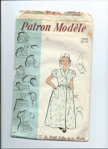 Patron Modèle Édité Par Le Petit Écho De La Mode Et Les Éditions Montsouris Aux 3 Dés Rouges, Peignoir 8 À 10 Ans N°100 466