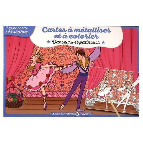 Cartes À Métalliser Et À Colorier Danseurs Et Patineurs