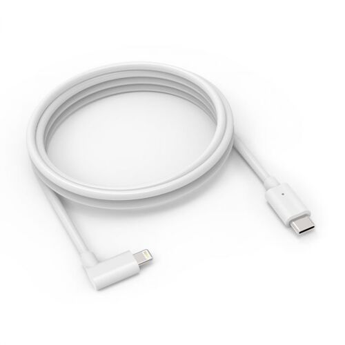 Compulocks Câble de charge USB-C mâle de 6 pieds à angle droit de 90 degrés Lightning Blanc - Câble Lightning - USB-C mâle droit pour Lightning mâle à angle droit - 1.83 m - blanc - pour...