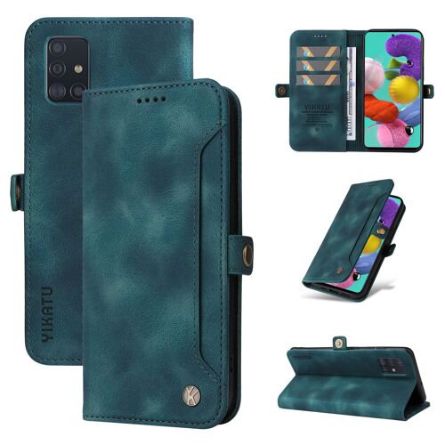 Coque Samsung Galaxy A51 4g,Flip Magnétique Protection Case Portefeuille Samsung Galaxy A51 4g,Antichoc Housse,Etui En Cuir Pu Pour Portefeuille Avec Pour Samsung Galaxy A51 4g,Bleu