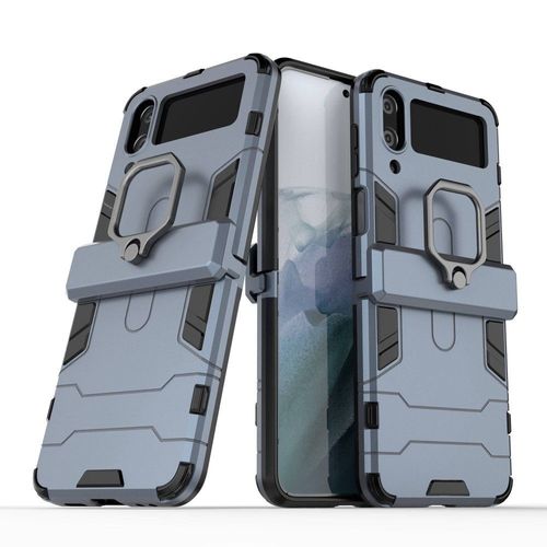 Coque Pour Samsung Galaxy Z Flip 4 5g - Housse Etui Rigide Anti Choc - Bleu Fonce