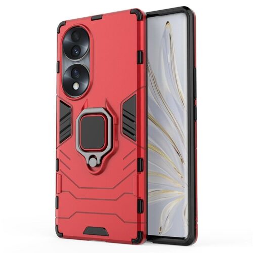 Coque pour Huawei Honor 70 5G - housse etui rigide anti choc + film ecran - ROUGE
