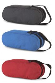 Lot de 3 sacoches à poignée pour 3 boules de pétanque - KI0344 - gris rouge et bleu roi