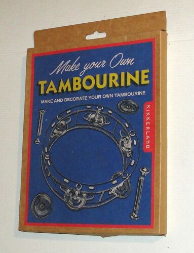 Tambourine Kikkerland Sans Peau 5 Symbales - Tambourin En Bois Et Metal A Creer Soi Même