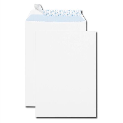 Gpv Paquet De 50 Pochettes Blanches C4 229x324 90 G/M² Bande De Protection