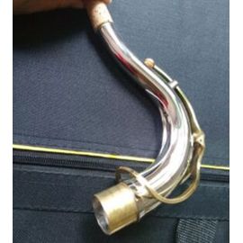 Argent Pour Sax Ténor - Saxophone Alto Présidence Ks Nickel Plaqué Argent Sax Bend Neck, Soprano Incurvé, Matériau En Laiton, Image Réelle Du Cou, Instrument De Musique