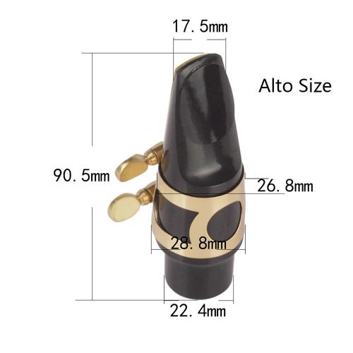 Alto - Embout De Saxophone En Plastique Avec Bouchon, Boucle En Métal, Coussinet Dentaire, Accessoires D'instruments À Vent En Bois