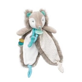 Doudou Ours Frisounours Baby Nat' Gris Blanc Vert Bleu Peluche Ourson Poilu Babynat Les Doudous Calins