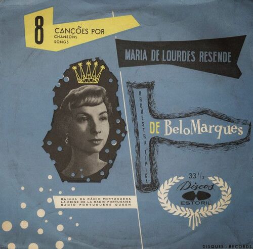 25 Cm 10" L P 33trs Vinyle Maria De Lourdes Resende / Orquestra Tipica De Belo Marques " 8 Cancoes Por " Portugal 1954