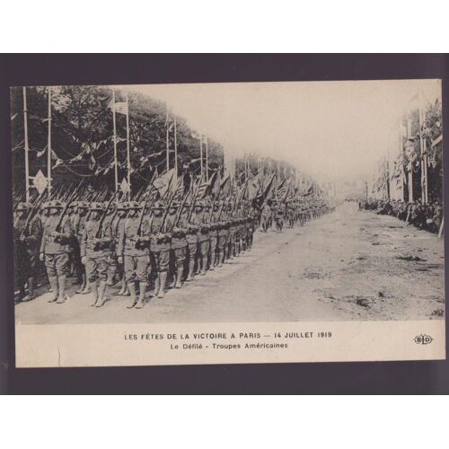 Cp Les Fetes De La Victoire Paris Défilé Troupes Américaine 1919
