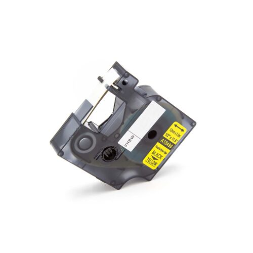 vhbw Cassette à bande nylon 12mm pour imprimante d'étiquettes Tyco T107M comme Dymo 18490.