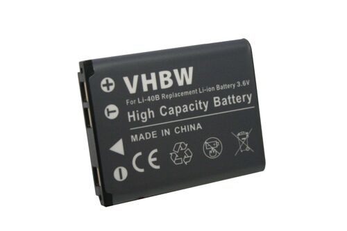 vhbw Batterie compatible avec Casio Exilim EX-H5, EX-H50, EX-Z1, EX-Z2, EX-Z270, EX-Z280, EX-Z330, EX-Z350, EX-Z550, EX-G1 appareil photo (500mAh, 3,6V, Li-ion)