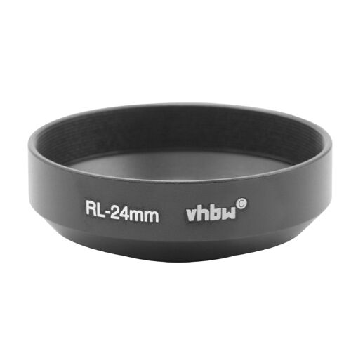 vhbw Pare-soleil compatible avec Carl Zeiss Tessar 40mm f/3.5 objectif 24mm - Cache noir, métal, rond, 4,3 cm