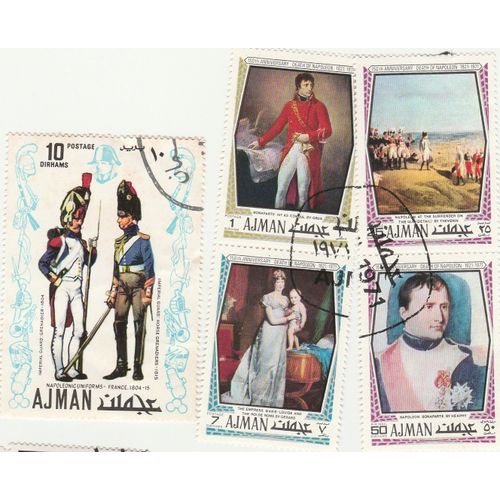 9 Timbres Des Emirats Arabes Unis - Napoleon