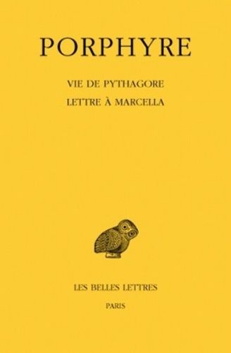 Vie De Pythagore - Lettre À Marcella