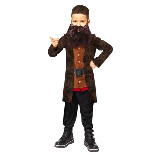 Déguisement Costume Enfant Hagrid - Top, Pantalon, Barbe - Taille 6-8 Ans