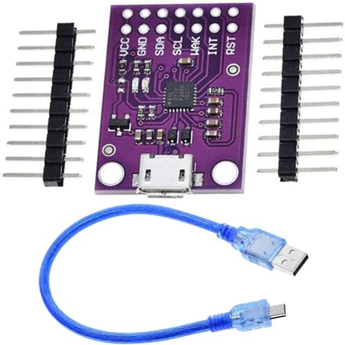 KALANKA-CP2112 USB Carte de débogage vers SMBus I2C Module de Communication CP2112 kit d'évaluation pour Arduino avec câble Micro USB 2 pièces