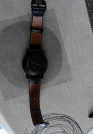 Montre Connectée Watch Homme Mykronoz Zecircle2 Noir Avec Bracelet Cuir Genuine Leather Myxkronoz Dessus Noir