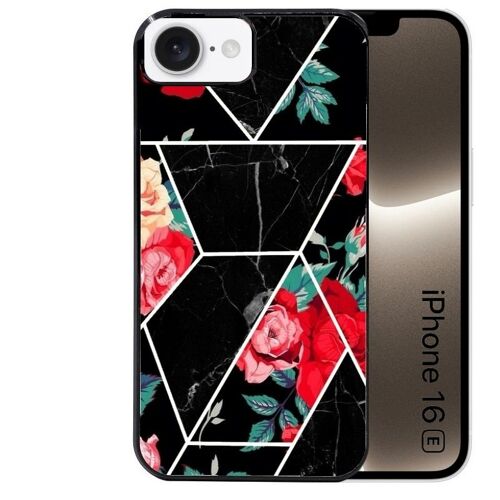 Coque noire pour Iphone 16E manga girl 1