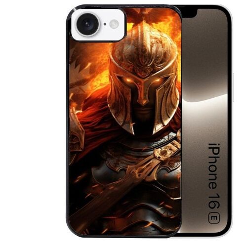 Coque noire pour Iphone 16E spartan et phenix