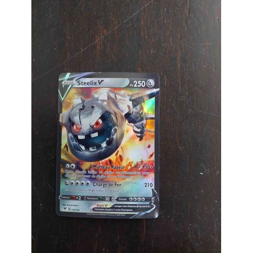 Carte Pokemon Base 250 Steelix V / Reverse Brillante
